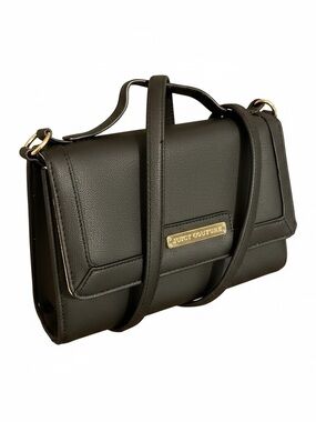 Juicy Couture Black Crossbody Wallet Bag with Gold Plaque